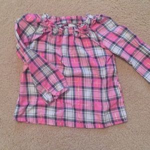 Toddler girl plaid blouse